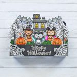 Niedliche Halloween-Pop-Up-Box-Karte – gestempelt