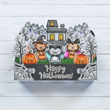 Niedliche Halloween-Pop-Up-Box-Karte – gestempelt